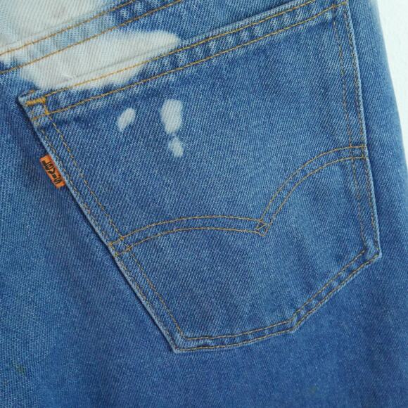 Vintage Levis Orange Tab Bootcut Jeans 37" x 30" Tie Dye Hippy Western Patriotic - Picture 13 of 15